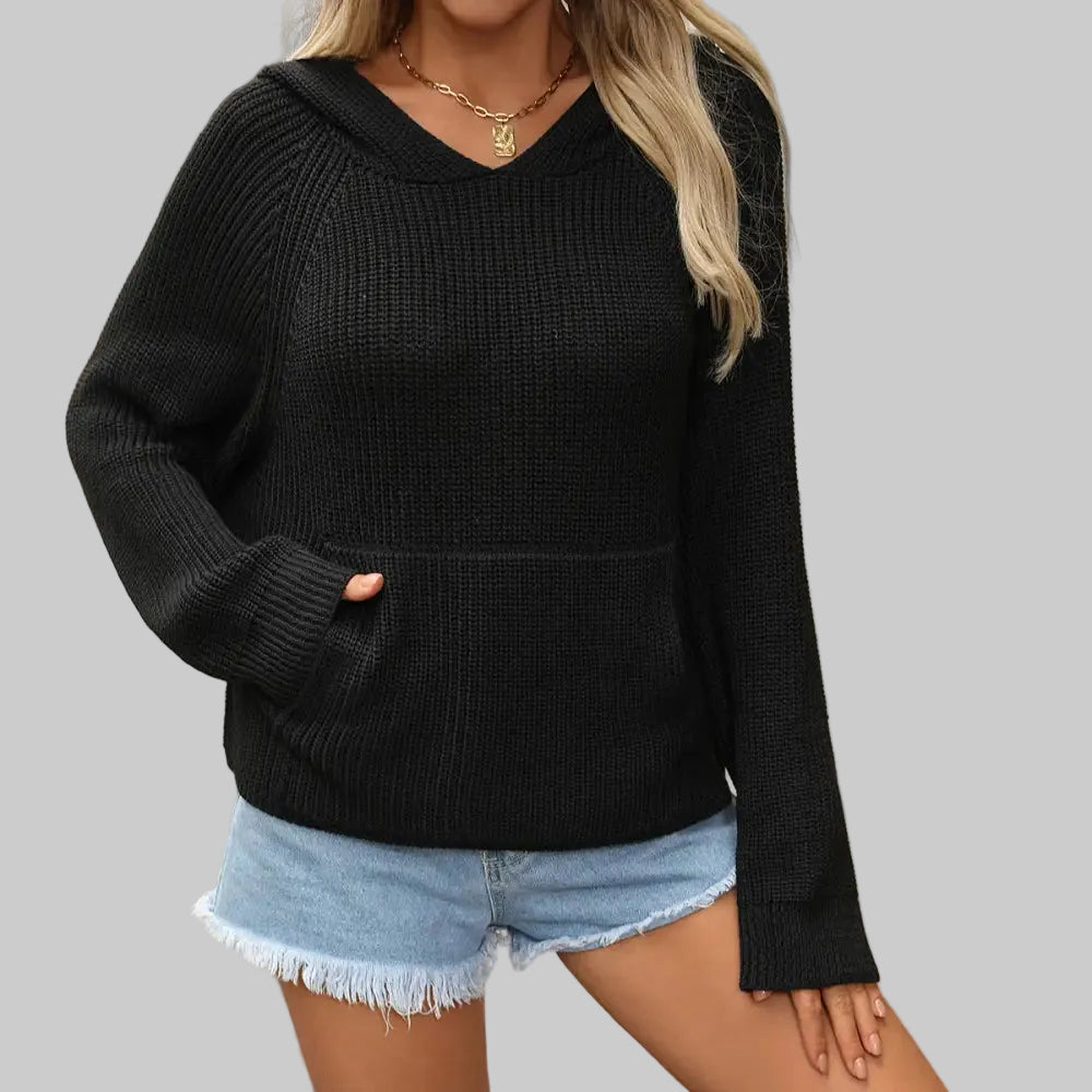 Pullover Hooded Kangaroo Pocket Sweater - Sweatshirts & Hoodies