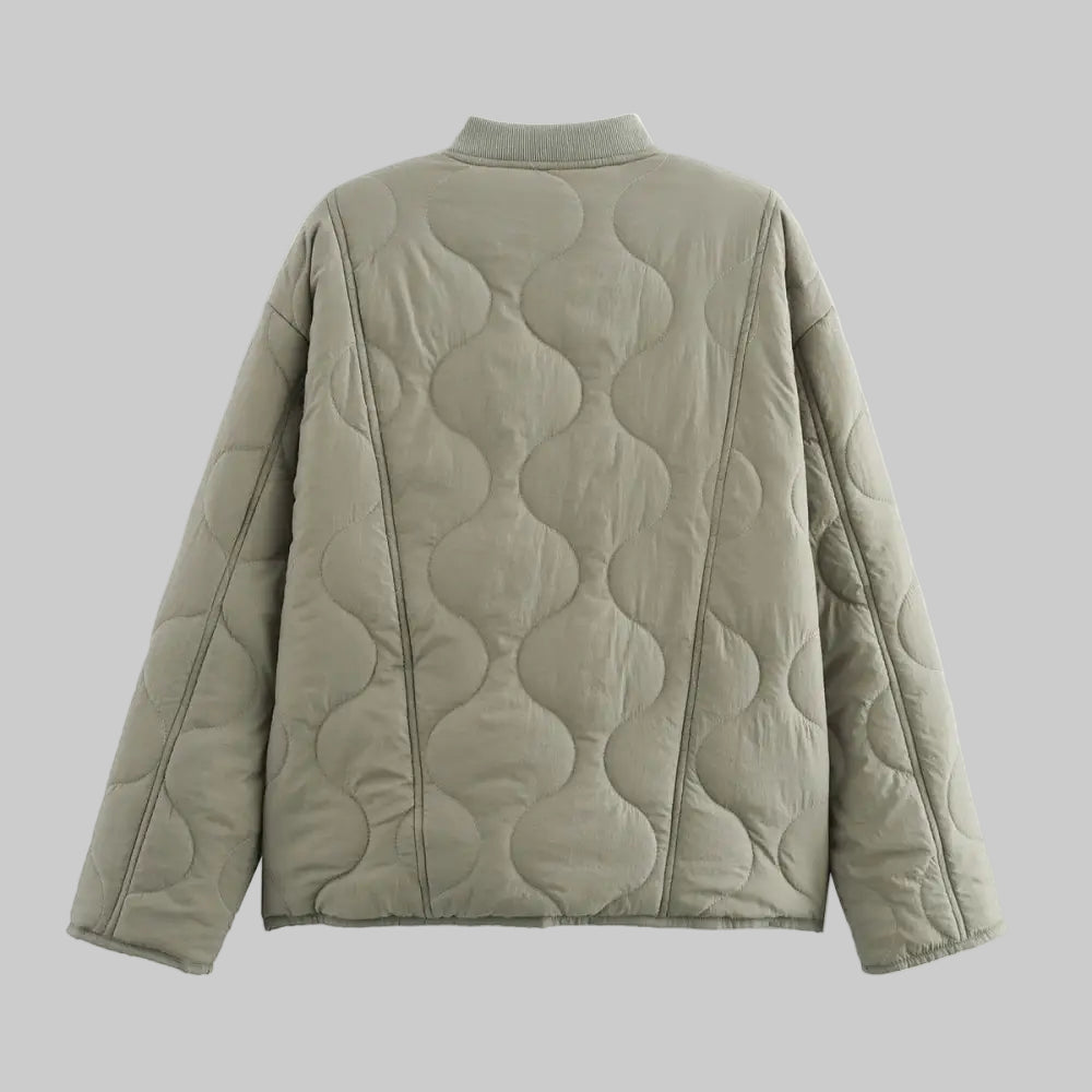 Quilted Button Cotton Niche Jacket Coat - Outerwear