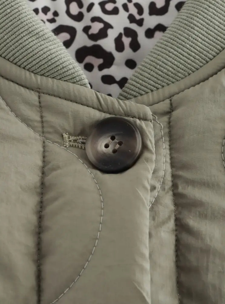 Quilted Button Cotton Niche Jacket Coat - Outerwear