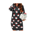 Santa Christmas Sweater Dress - S / Black - Dresses