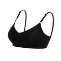 Seamless Bras Adjustable Double Shoulder Strap Bra - XS / Black