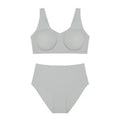 Seamless Yoga Unrestrained Breathable Wireless Sports Bra Set - S / Gray - Panty Sets