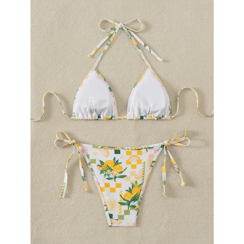 Sexy Colorful Checkered Bikini - Bikinis