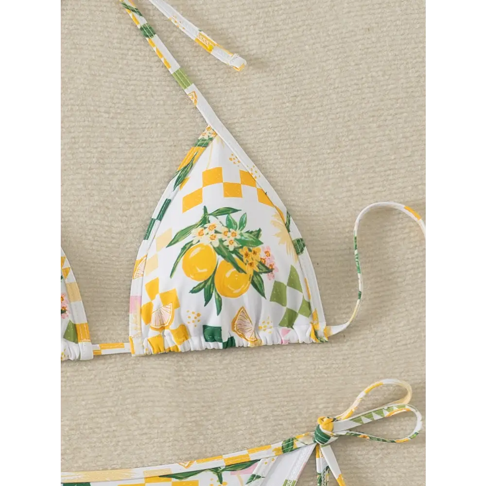Sexy Colorful Checkered Bikini - Bikinis