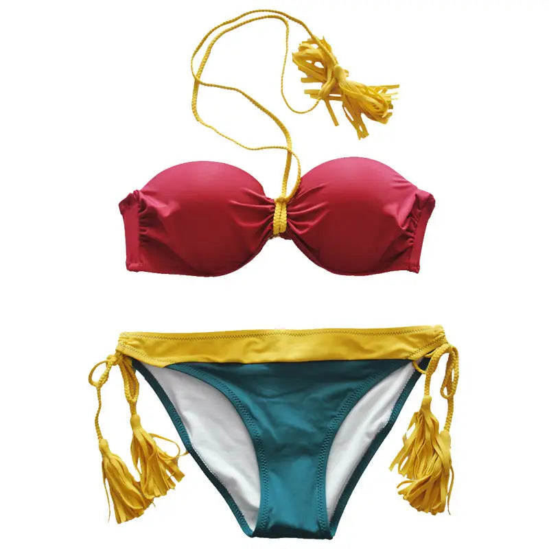 Sexy Multi Color Bikini - Bikinis