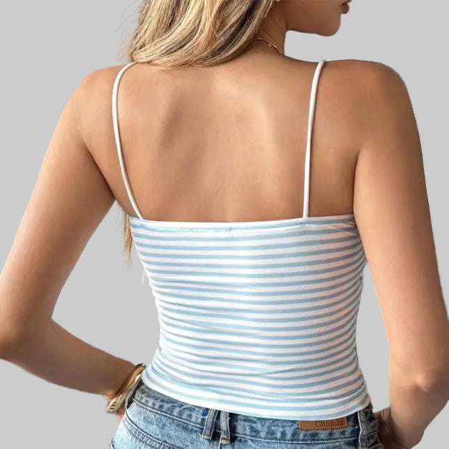 Sexy Striped Spaghetti Strap Camisole Top - Tank Tops & Camis