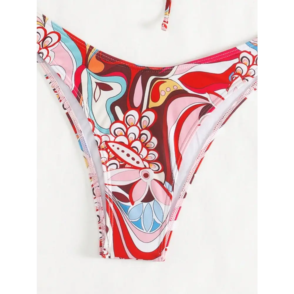 Sexy Tube Top Print Bikini - Bikinis