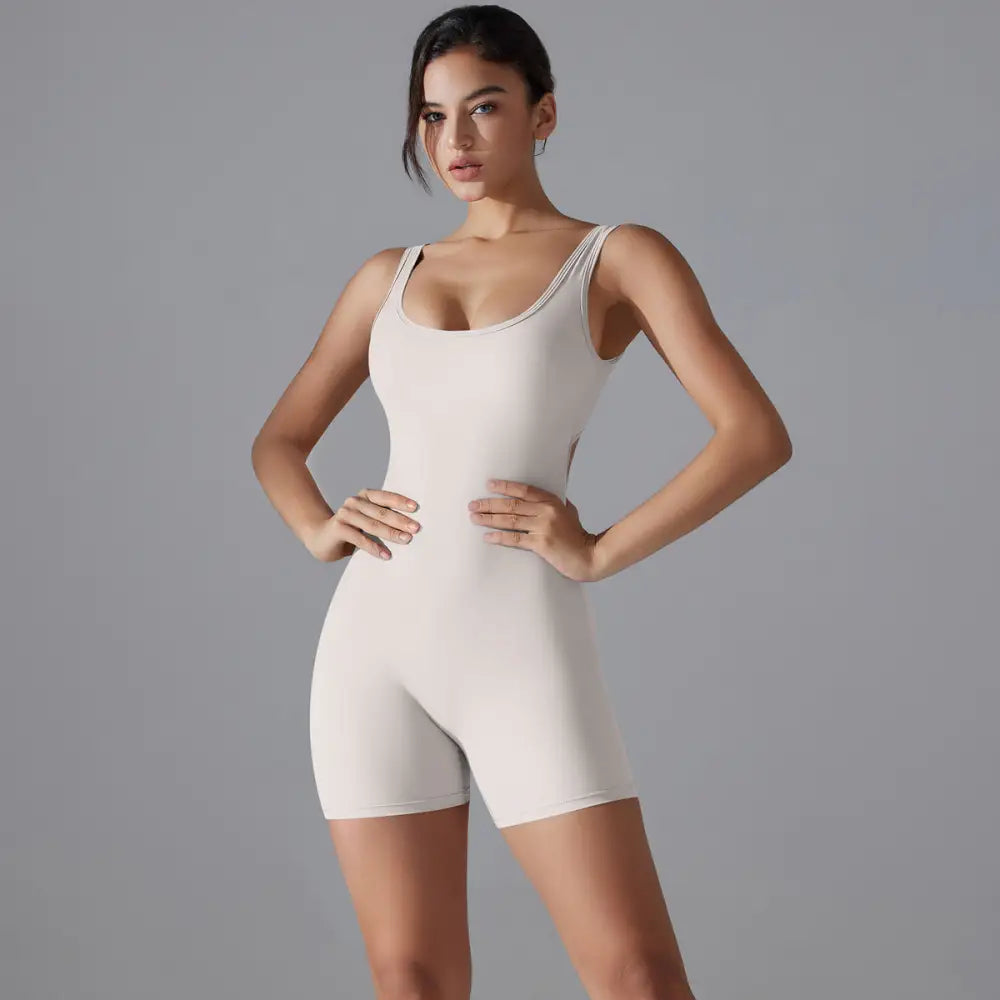 Sexy V-Shaped Back Romper - Activewear