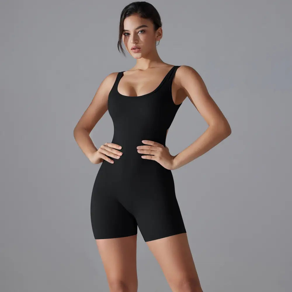 Sexy V-Shaped Back Romper - Activewear