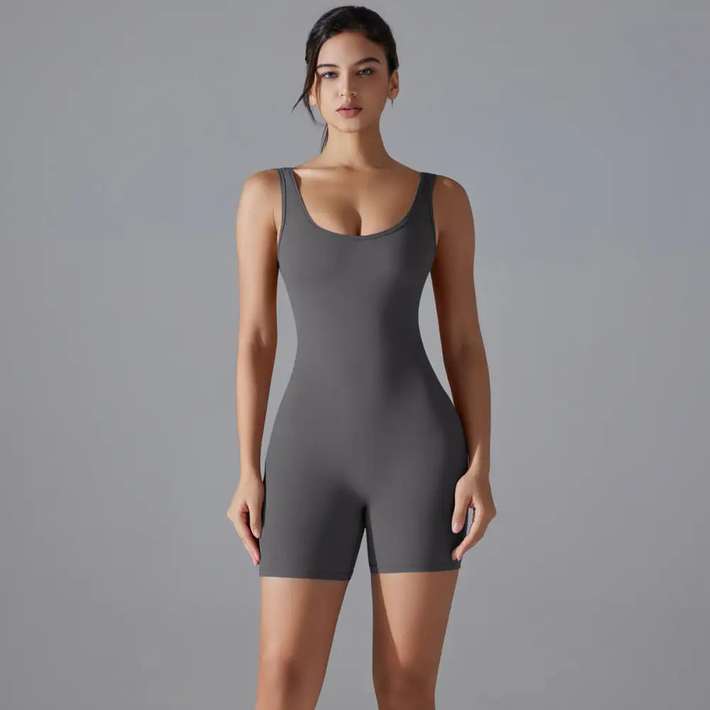 Sexy V-Shaped Back Romper - Activewear