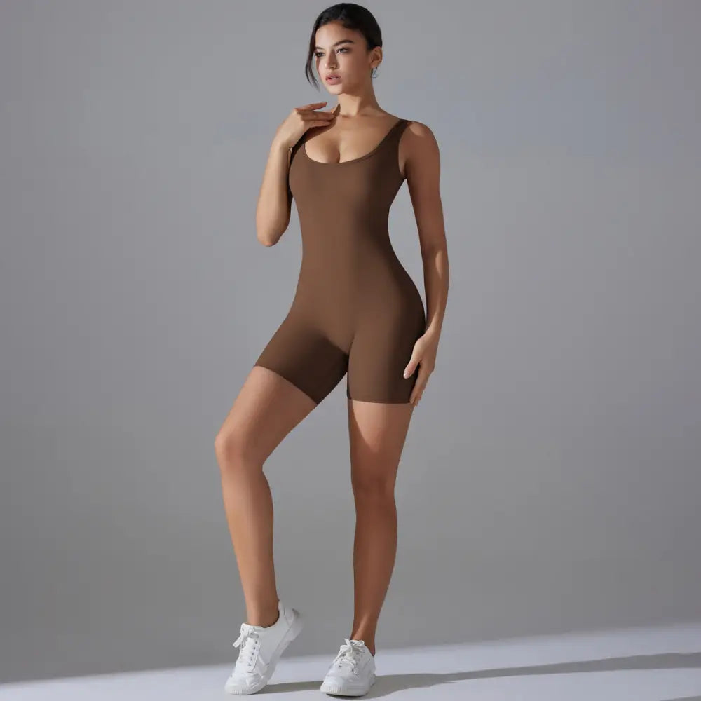 Sexy V-Shaped Back Romper - Activewear