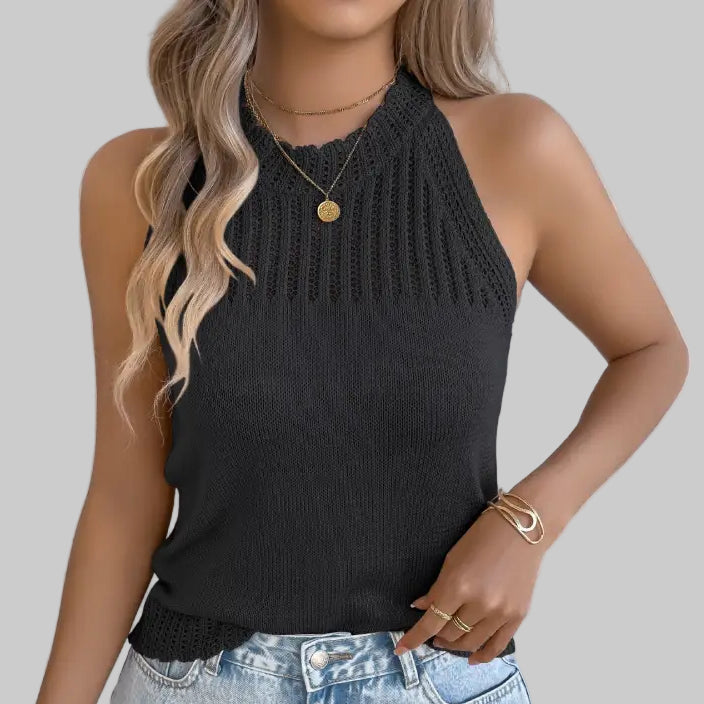 Sleeveless Knitwear Top - S / Black - Tank Tops & Camis