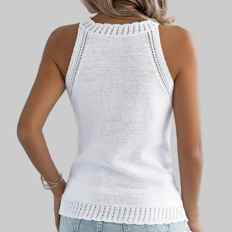 Sleeveless Knitwear Top - Tank Tops & Camis