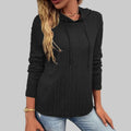 Solid Color Long Sleeve Hooded Pullover Sweatshirt - S / Black - Sweatshirts & Hoodies