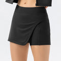 Sports Two-Piece Workout Culottes - 2 / Black - Activewear