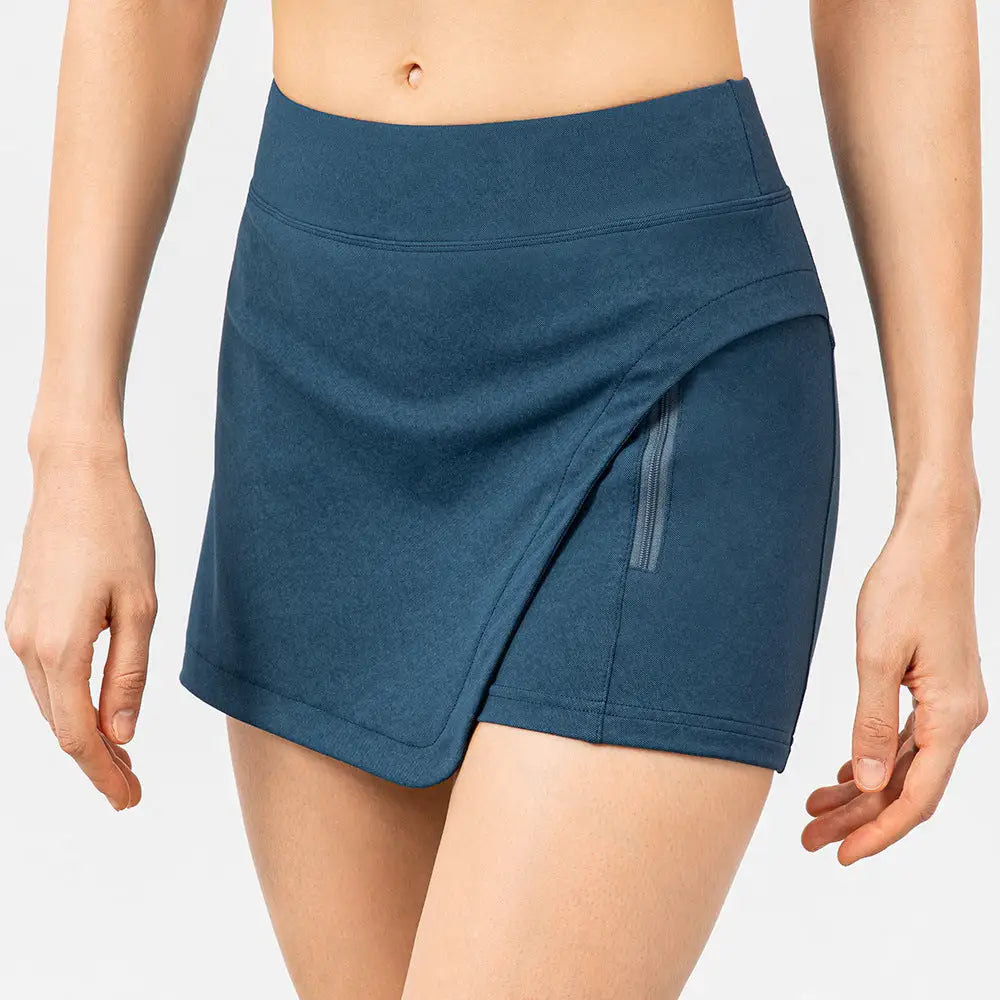 Sports Two-Piece Workout Culottes - 2 / Blue - Activewear