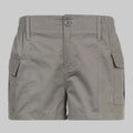 Street Retro Distressed Low Waist Asymmetric with Pocket Woven Shorts - S / Gray