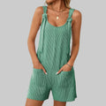 Strip Knitted Romper - S / Green - Rompers