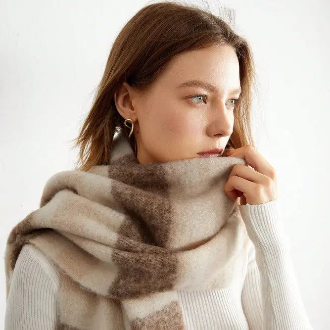 Stripe Thickened Scarf - Scarves