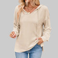 Striped Casual Long Sleeved Knitted Hoodie - S / Khaki - Sweatshirts & Hoodies