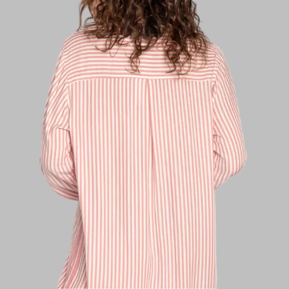 Striped Pajamas Long Sleeve Shorts Set - Loungewear Sleepwear