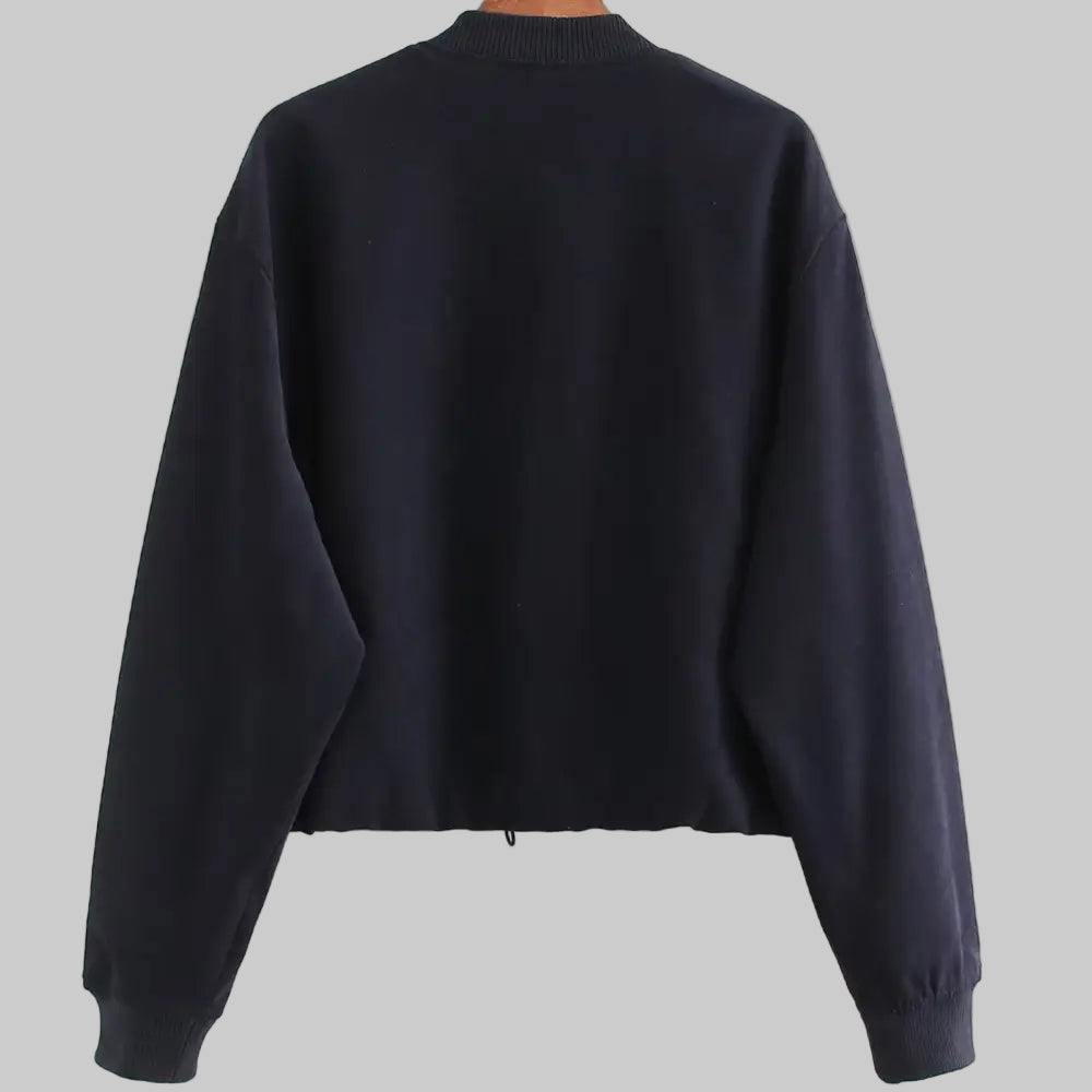 Stylish Simple Texture Flight Jacket - Outerwear