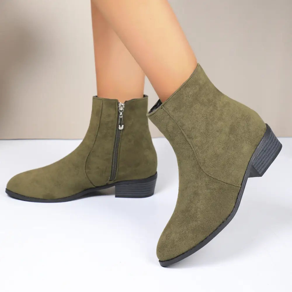 Suede Ankle Boots - Shoes