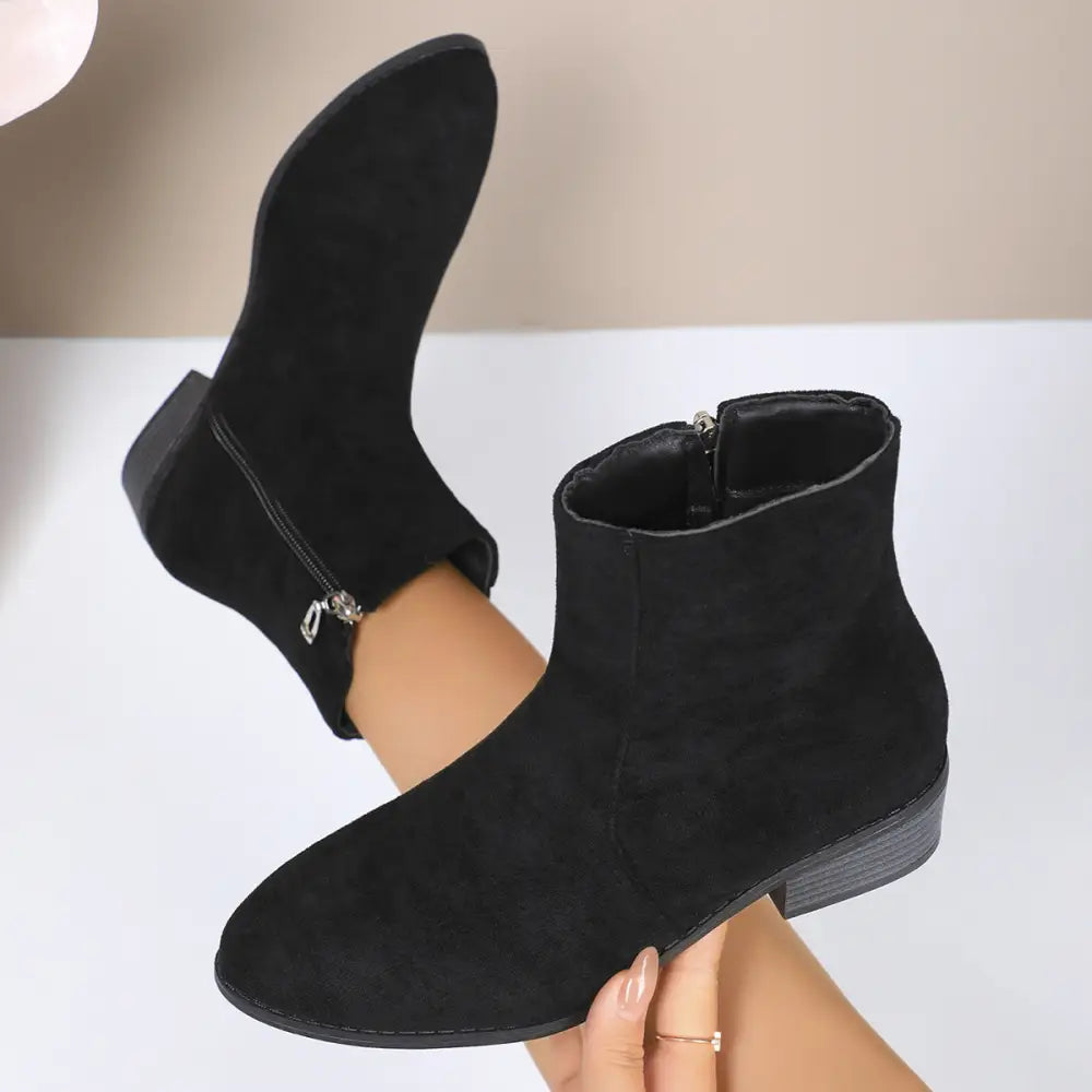 Suede Ankle Boots - Shoes