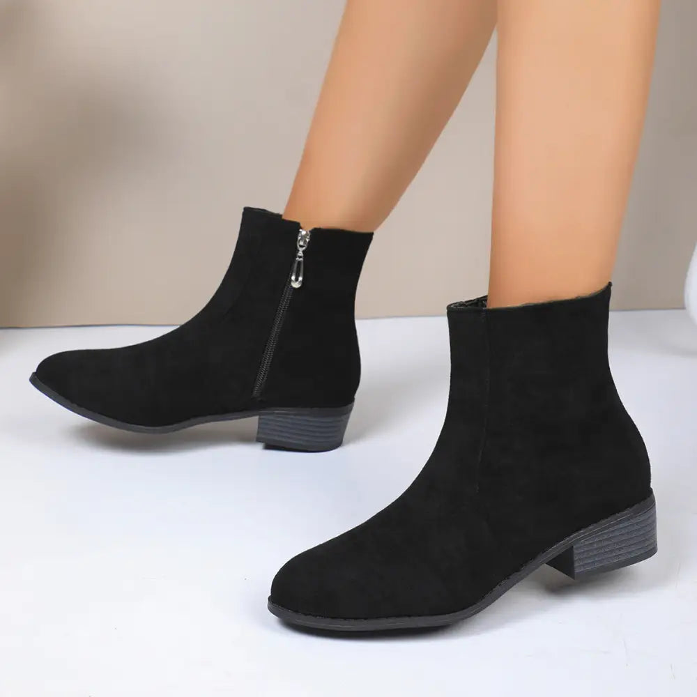 Suede Ankle Boots - Shoes