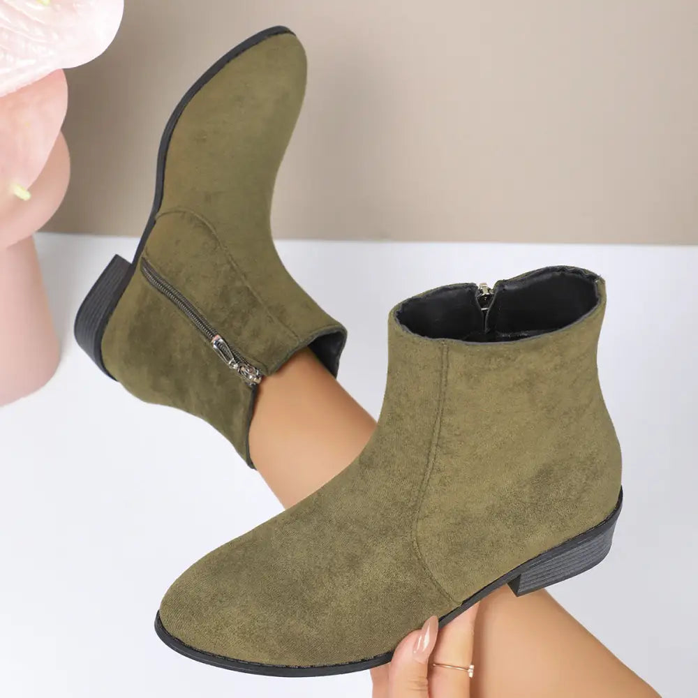 Suede Ankle Boots - Shoes