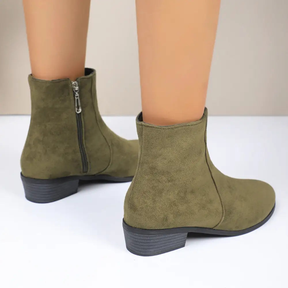 Suede Ankle Boots - Shoes