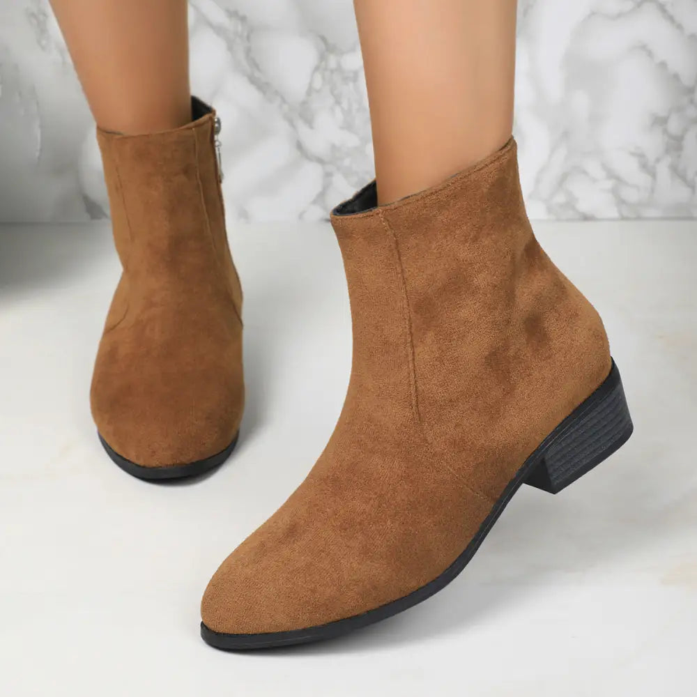 Suede Ankle Boots - Shoes
