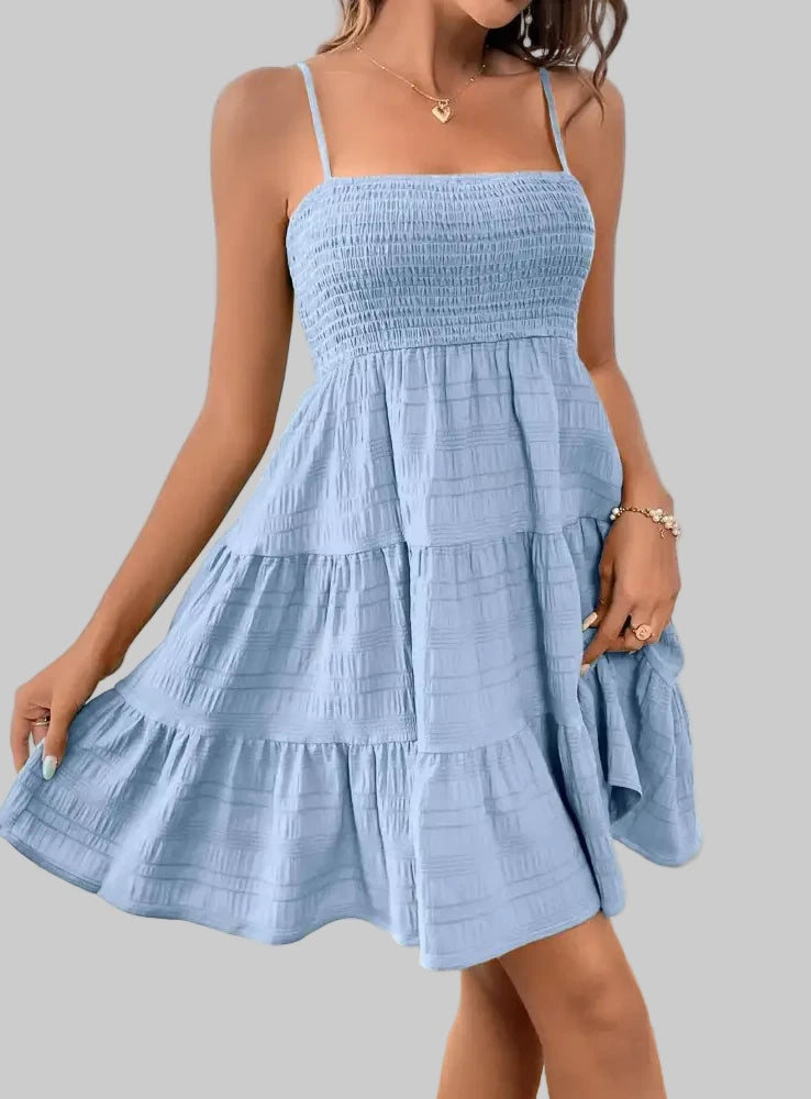 Summer Textured Dress - S / Light Blue - Dresses