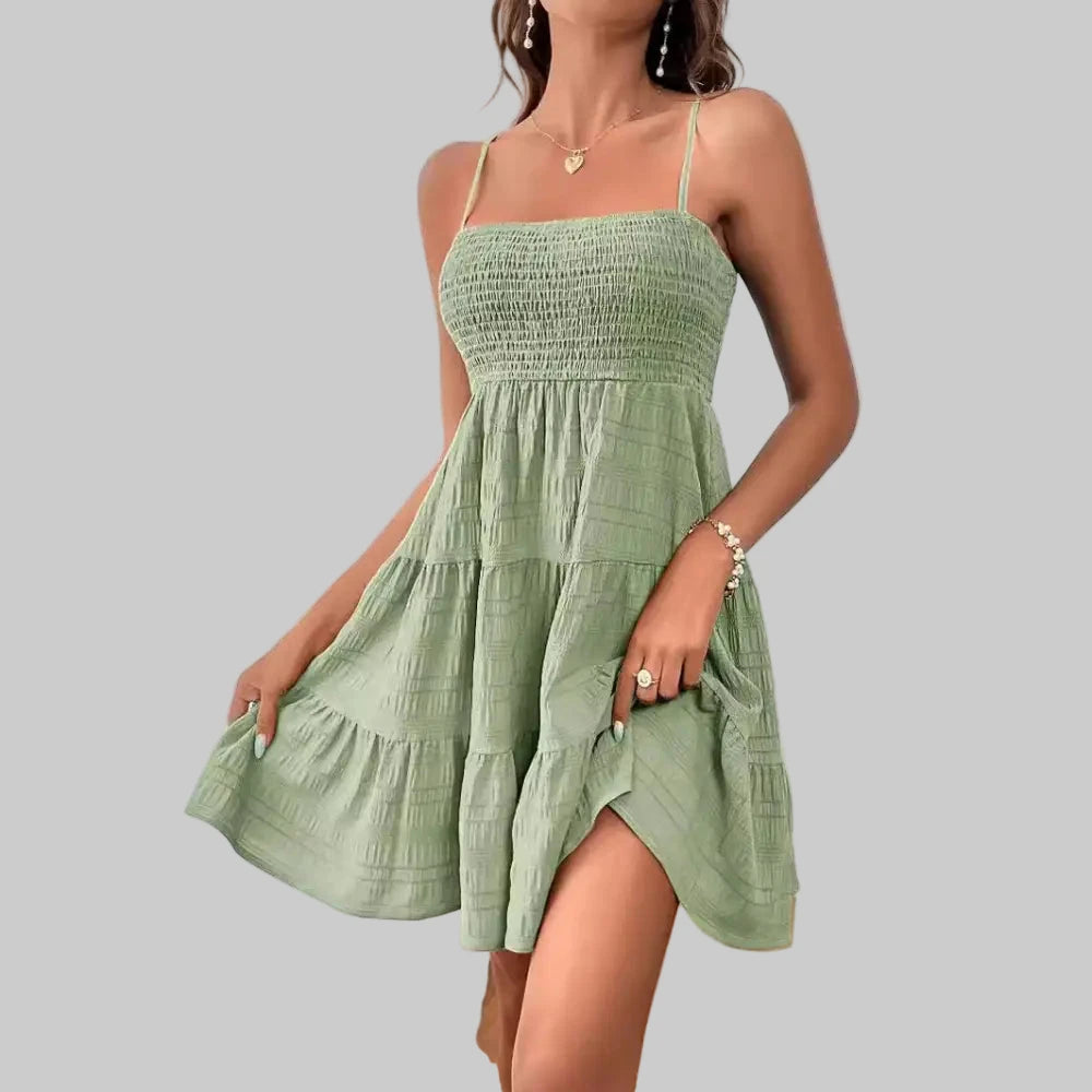 Summer Textured Dress - S / Light Green - Dresses