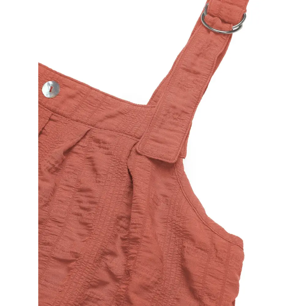 Suspender Texture Pleating Dress - Dresses