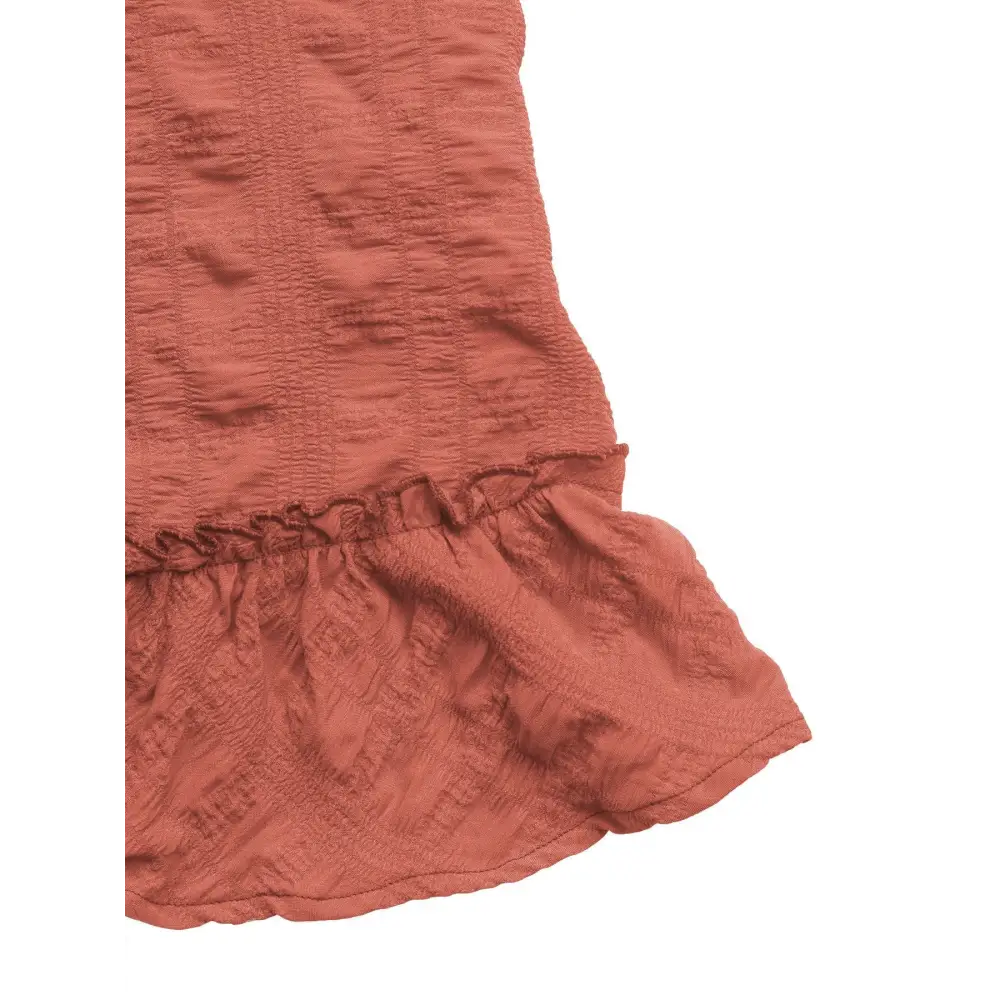 Suspender Texture Pleating Dress - Dresses