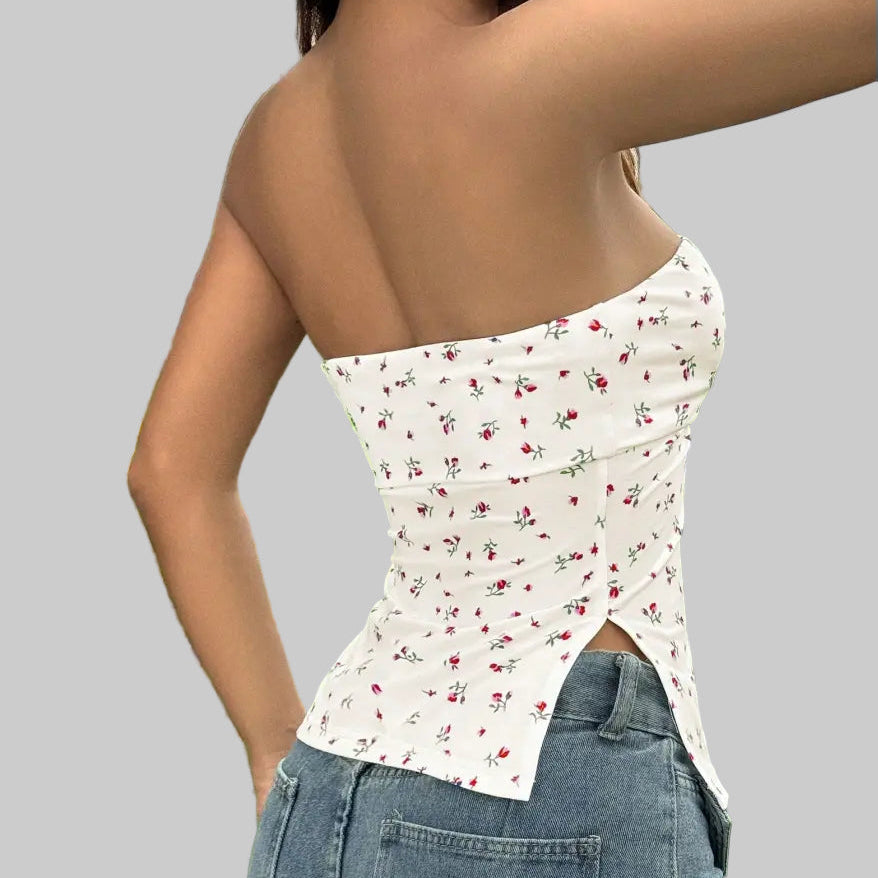 Sweet Floral Tube Top - Tank Tops & Camis