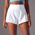Tennis Waist Tight Slimming Leggings Running Fitness Sports Shorts - S / White - Activewear
