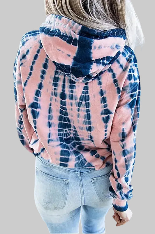 Tie Dyed Printed Hoodie - Sweatshirts & Hoodies