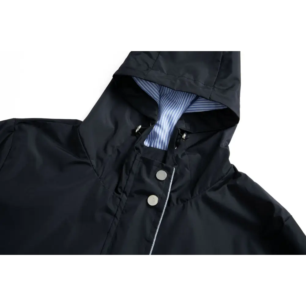 Trench Waterproof Hooded Striped Lining Coat - Outerwear