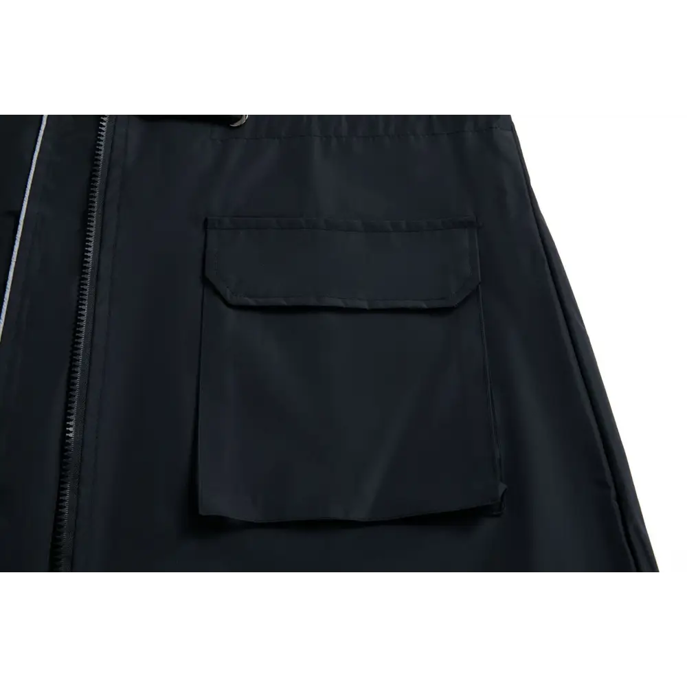 Trench Waterproof Hooded Striped Lining Coat - Outerwear