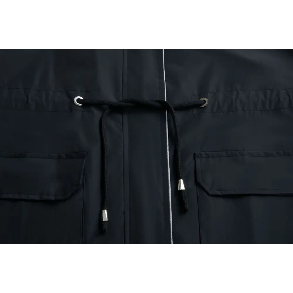 Trench Waterproof Hooded Striped Lining Coat - Outerwear
