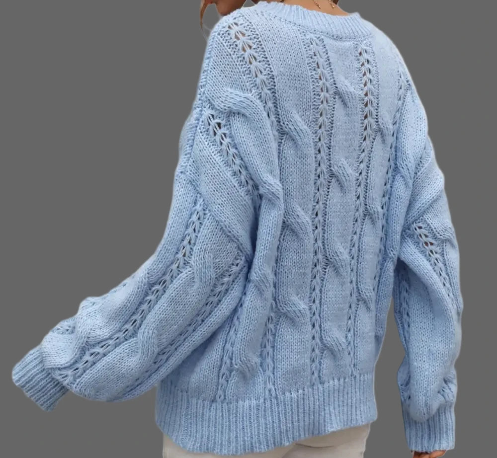 Twisted Knitted Sweater - Sweaters & Cardigans