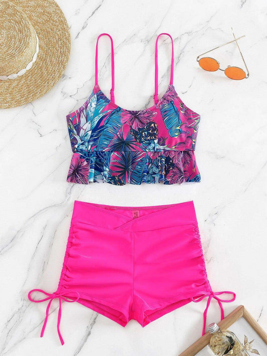 Two-Piece Printed Tankini Swimsuit - Tamra.Shop.Social
