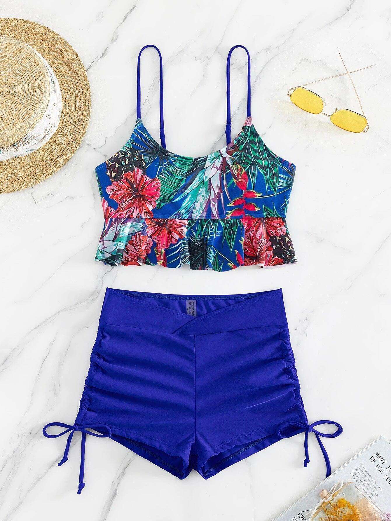Two-Piece Printed Tankini Swimsuit - Tamra.Shop.Social