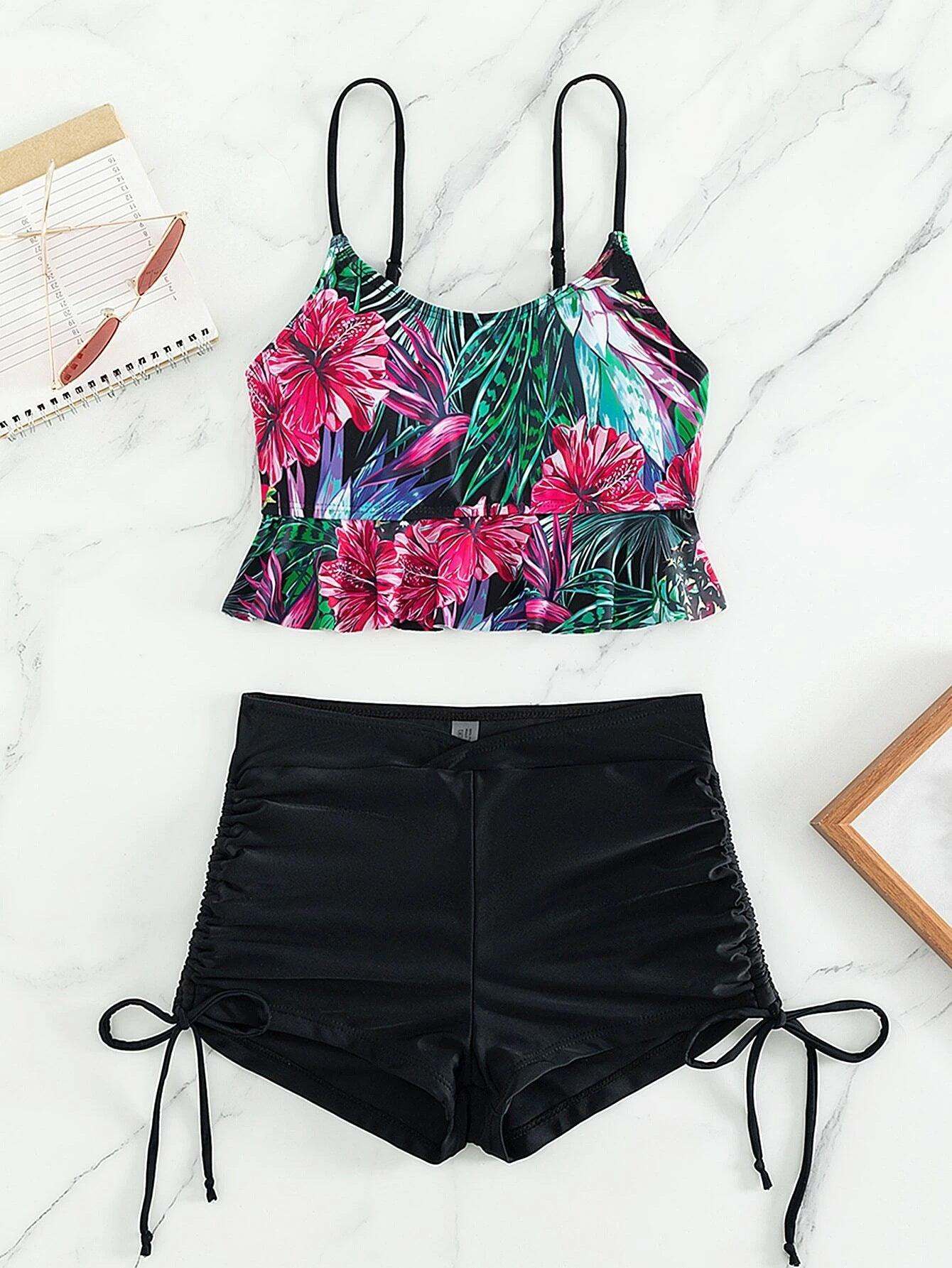 Two-Piece Printed Tankini Swimsuit - Tamra.Shop.Social