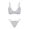 Ultra Soft Breathable Underwired Sports Type Bra Set - S / Gray - Panty Sets