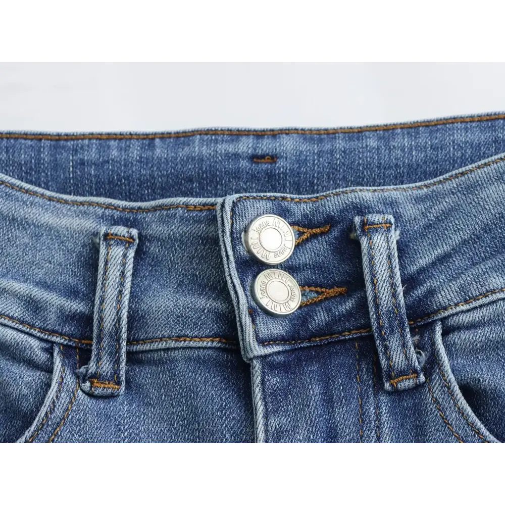 Vintage Satin Patch Cropped Jeans
