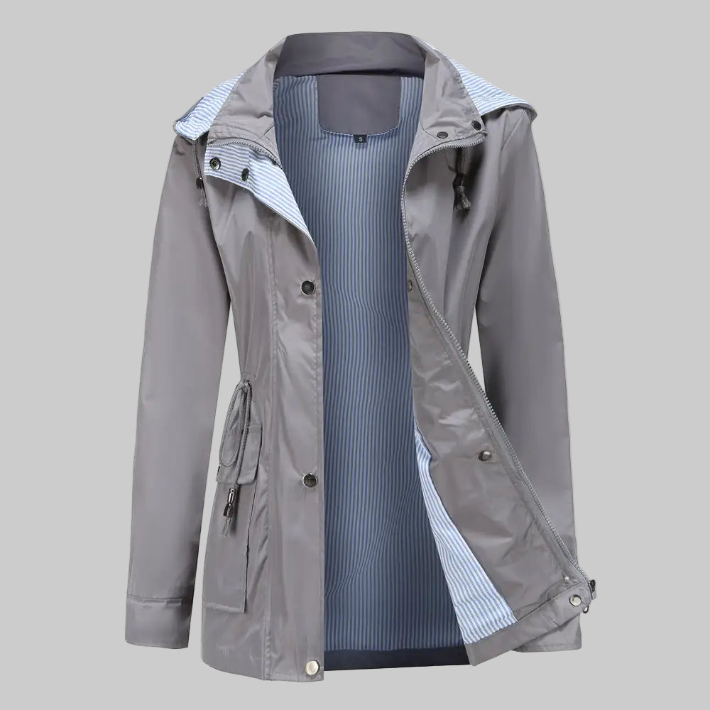 Windbreaker Striped Inner Coat - S / Fifty Degrees Gray - Outerwear