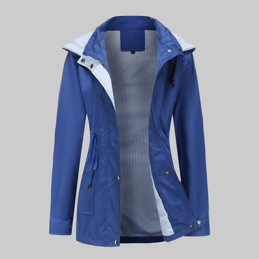 Windbreaker Striped Inner Coat - S / Navy Blue - Outerwear